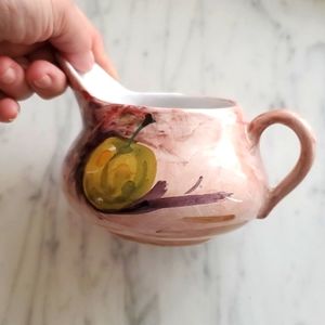 Hand painted cream pitcher from Italy